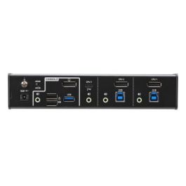 Aten Switch KVMP híbrido USB-C DisplayPort de 3 puertos CS1953-AT, controla 3 computadoras, resolución 4K UHD