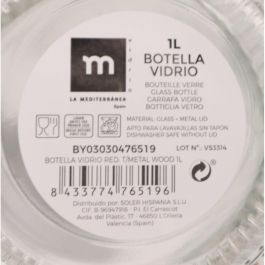 Botella de Cristal La Mediterránea Metal Vidrio 1 L (24 Unidades) Botella de Cristal La Mediterránea Metal Vidrio 1 L (24 Unidades)