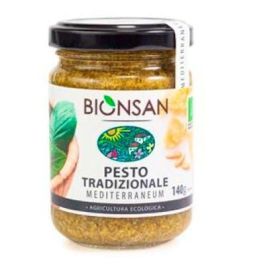 BIONSAN Pesto Tradicional con Piñones y Queso Parmesano, Ecológico, 140g, Ideal para Pastas y Pizzas Precio: 5.5. SKU: B12943WPE5