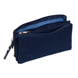 Portatodo Triple El Pulpo Azul marino Verde militar 22 x 12 x 3 cm