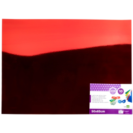 Liderpapel Cartulina 50x65 cm 235g/m2 Metalizada Rojo Manualidades Cartelería
