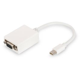 Adaptador DisplayPort a VGA Digitus by Assmann DB-340407-001-W Blanco Negro 15 cm