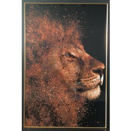 DKD Home Decor Cuadro Colonial León Aluminio y MDF Dorado y Negro 80 x 120 cm (2 Unidades) Precio: 166.50000026. SKU: B1KL88CY2D