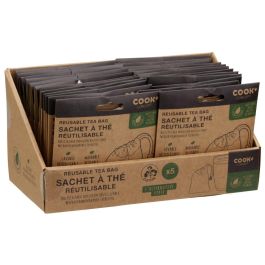 Cook Concept Juego de 5 Bolsas Reutilizables para Té e Infusiones de Algodón Lavables 5,5x8 cm
