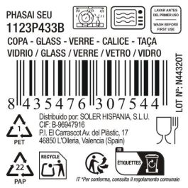 La Mediterranea Copa Coctel Phasai Seu 200 ml - Cristal de Diseño Elegante para Cócteles Exclusivos ø11.6x14.9 cm (24 Unidades)