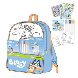 Cerdá DIY Set para Crear Mochila Bluey de 30x38x14 cm Azul. Kit Hazlo Tú Mismo para Niños con Diseño de Personajes. Edad Mínima 3 Años.