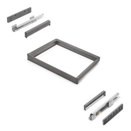 Emuca Bastidor con guías de cierre suave y extracción total para accesorios de armario Quartz, 612-638mm, Aluminio y Plástico, Titanio Precio: 66.50000038. SKU: B15M53SLNL