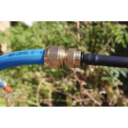 Aqua Control Enlace Rápido Estándar para Tubo Ø16 mm, Conexión Rápida Manguera Jardín, Polipropileno Negro, 2 Unidades