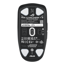 Asus 90MP03D0-BMUA00 Ratón Inalámbrico ROG Strix Impact III Ambidextro RF Wireless + Bluetooth Óptico 36000 DPI Negro