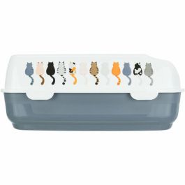 Trixie TRI4011905403977 Caja de arena Delio con borde 38x20x50 cm Estampado gris y blanco
