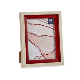 Giftdecor Portafotos Natural Borde Rojo para Foto 13x18 cm (Set de 24)