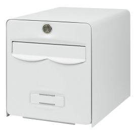 BURG WACHTER Buzón Balthazar de acero galvanizado prelacado, 1 puerta, Blanco. Protección anticorrosión, antirrobo (22kg) y pintura resistente. BURG WACHTER Buzón Balthazar de acero galvanizado prelacado, 1 puerta, Blanco. Protección anticorrosión, antirrobo (22kg) y pintura resistente.