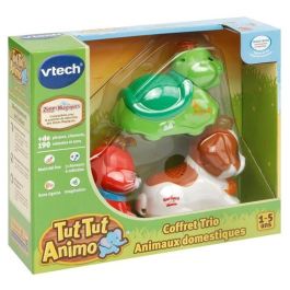 Vtech Tut Tut Animo 2 - Conjunto Trío de Animales Domésticos Interactivos que Ruedan, Hablan y Cantan - De 1 a 5 Años