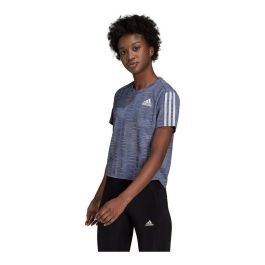 Camiseta de Manga Corta Mujer Adidas Own The Run Azul Acero