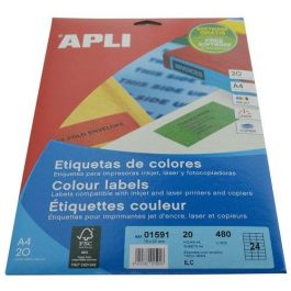 Apli Etiquetas Adhesivas 70x37 mm para Inkjet y Láser, 480 Unidades, Amarillo Fluorescente Precio: 9.5000004. SKU: S8400852