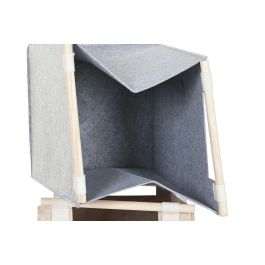 DKD Home Decor Cesta Ropa Básicos Fieltro Beige Gris 37x52x37 cm (4 Unidades)
