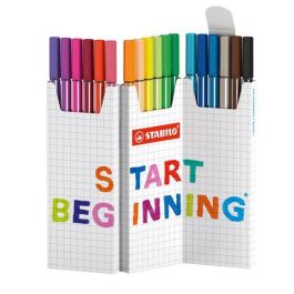 Stabilo Rotulador acuarelable Pen 68, punta de fibra 1mm, estuche Zig Zag 18 unidades colores surtidos Precio: 18.58999956. SKU: B1CSD5P5E8