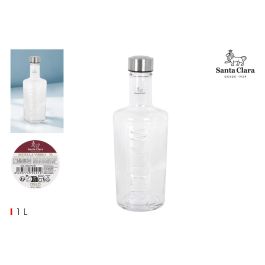 Inde Botella con Tapa de Metal Transparente Oslo, 1000 ml, 10 x 10 x 27.2 cm (6 Unidades) Precio: 21.8405. SKU: B1EBYVX4GT
