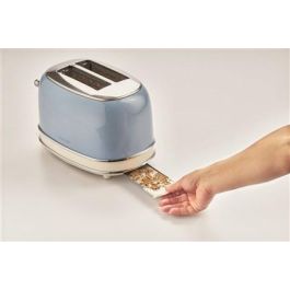 Ariete Tostador 155/15, 2 Ranuras, Vintage, Azul, 6 Niveles de Tueste, Bandeja Recogemigas