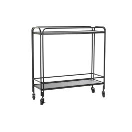 DKD Home Decor Consola Loft Negro Metal y Cristal 28 x 80.5 x 80 cm Precio: 121.8954. SKU: S3034142