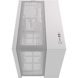 Corsair Caja PC Midi Tower ATX Blanca con Ventana Lateral y USB-C – Compatible Refrigeración Líquida 360mm