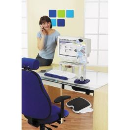 Kensington Alfombrilla Ratón Negra con Reposamuñecas Integrado de Espuma, Soporte Ergonómico, Distribución de Presión Uniforme