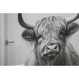 DKD Home Decor Cuadro Decoración Vintage en Lienzo y PS Diseño "Animal Bañera" Blanco y Negro 60x45x2.2 cm - Pack de 4 Unidades con Diseños Variados
