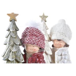 Figura Navidad Tradicional DKD Home Decor Rojo Blanco 11 x 27.5 x 17 cm (2 Unidades)