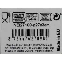 La Mediterranea Fuente Redonda Neira Nordic Ivor 27 cm (6 Unidades)