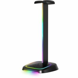 The G-Lab Soporte para Auriculares K-STAND-NEON RGB, Concentrador USB/USB-C con Iluminación RGB, Negro