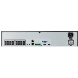Hanwha Wisenet XRN-1620SB1 Grabador NVR 16 Canales PoE 4K 0TB para Cámaras IP