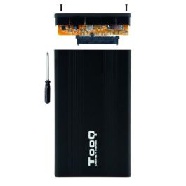 Tooq TQE-2510B Caja Externa para Disco Duro de 2.5" USB 2.0 Negro Aluminio