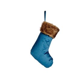 Krist+ Calcetín Navideño Terciopelo Azul 27x46x3 cm (24 Unidades) Precio: 65.49999951. SKU: B1AANNNSM7