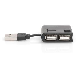 Digitus Hub USB 2.0 de 4 Puertos, Negro