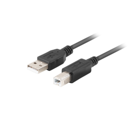 LANBERG CA-USBA-15CU-0010-BK Cable USB 2.0 a USB B Macho, 1 Metro, Negro Precio: 5.50000055. SKU: B1EXRWAKSY