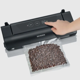 Severin FS3610 Bolsa de Refresco Compacta - Aspirado y Sellado Automáticos - Mantiene Alimentos Frescos 8 Veces Más