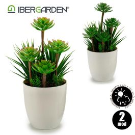 Ibergarden Maceta Garden Redonda, Verde o Blanco, 14x30x14 cm (8 Unidades)