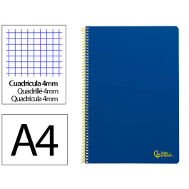 Liderpapel Cuaderno espiral Smart A4 tapa blanda 80 hojas 75gr cuadro 4mm con margen color azul oscuro Precio: 7.49999987. SKU: B18XLMAR3T