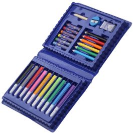 Createur de Genie Estuche con 25 Piezas: 10 Rotuladores, 6 Lápices, 6 Plastidecores, Goma, Sacapuntas y Lápiz