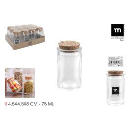 Tarrito de vidrio con tapón de corcho 75 ml - La Mediterranea (36 Unidades) Precio: 14.9900003. SKU: B13REHCH2K