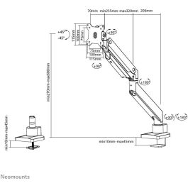 Neomounts NM-D775BLACKPLUS Brazo de Monitor para Pantallas hasta 49" y 18KG, Negro