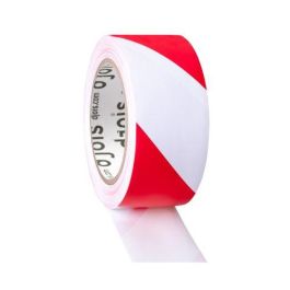 Djois Cinta adhesiva de seguridad para marcaje y señalización de suelo, 33 m x 50 mm, color blanco/rojo Precio: 10.69000031. SKU: B18ZRJ8DYB