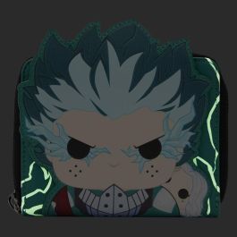 Loungefly Cartera My Hero Academia Deku Infinity Glow Cosplay de Piel Vegana con Detalles que Brillan en la Oscuridad (15x9x3,75cm)