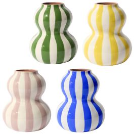 Home Deco Factory Jarrón Dolce Vita, Jarrón de Cerámica, Altura 15 cm, Decoración de Hogar