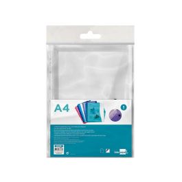 Carpeta Liderpapel Dossier Broche 36664 Polipropileno Din A4 Pack De 5 Incolora Transparente Multitaladro