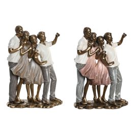 DKD Home Decor Figura Decorativa Resina Rosa Blanco Dorado 10 x 25 x 18 cm (2 Unidades) Precio: 52.89000024. SKU: S3043260