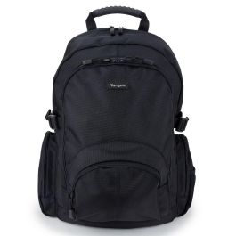 Targus Mochila Classic para Portátil de 15.6 Pulgadas Negro - Diseño Profesional y Almacenamiento Eficiente