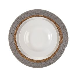 Salvamantel Gris 35 cm Versa - Algas y papel (6 Unidades) Salvamantel Gris 35 cm Versa - Algas y papel (6 Unidades)