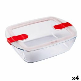 Fiambrera Hermética Pyrex Cook & Heat 2,5 L Transparente Vidrio (4 Unidades) Precio: 78.49999993. SKU: S2707060