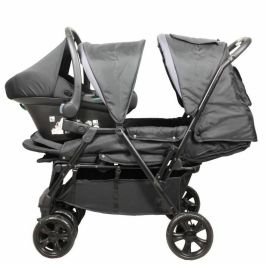 Bambisol BAM3159059050157 Cochecito Doble, Totalmente Equipado, con Protector de Lluvia y Plegado Fácil